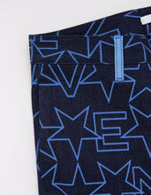 Load image into Gallery viewer, Navy Blue Star Print Denim Bermuda Shorts

