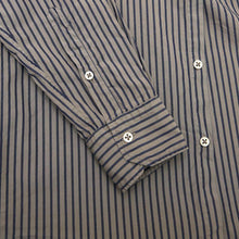 Load image into Gallery viewer, Beige Blue Striped Cotton Casual Shirt
