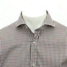 Load image into Gallery viewer, Brown Gingham Check Cotton Casual Shirt
