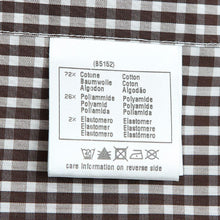 Load image into Gallery viewer, Brown Gingham Check Cotton Casual Shirt
