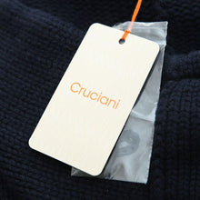 Load image into Gallery viewer, Navy Hooded Cashmere Cardigan With Horn Toggles
