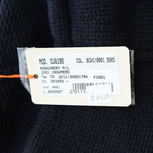 Load image into Gallery viewer, Navy Hooded Cashmere Cardigan With Horn Toggles
