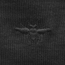 Load image into Gallery viewer, Dark Grey Wool Sleeveless Cardigan With Bee Emblem
