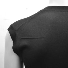 Load image into Gallery viewer, Dark Grey Wool Sleeveless Cardigan With Bee Emblem
