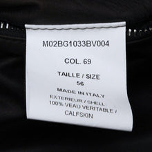 Load image into Gallery viewer, Brown Calfskin Leather Bomber Jacket
