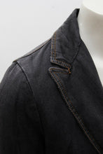 Load image into Gallery viewer, Belted Denim 3/4 Length Coat Jacket
