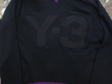 Load image into Gallery viewer, Black Wool Hoodie With Purple Accents
