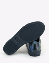 Load image into Gallery viewer, Blue Tye &amp; Dye Print Leather Trainers
