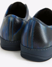 Load image into Gallery viewer, Blue Tye &amp; Dye Print Leather Trainers
