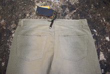 Load image into Gallery viewer, Gold Bleached Effect Jeans With Zucca Monogram Pattern
