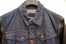 Load image into Gallery viewer, Denim Jacket With Detachable Leather Sleeves
