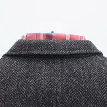 Load image into Gallery viewer, Grey Herringbone Tweed Wool Coat
