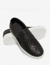 Load image into Gallery viewer, Woven Leather Slip On Trainers
