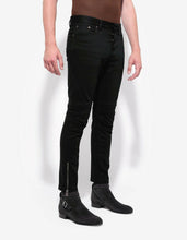 Load image into Gallery viewer, Black Motorcycle Skinny Jeans
