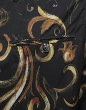 Load image into Gallery viewer, Black Baroque Print Windbreaker Jacket
