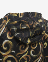 Load image into Gallery viewer, Black Baroque Print Windbreaker Jacket
