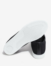 Load image into Gallery viewer, Black &amp; Turquoise Mesh Slip-On Trainers
