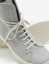 Load image into Gallery viewer, Mastosneaks Grey Grain Leather High Top Trainers
