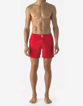 Load image into Gallery viewer, Poppy Red Solid Superflex Merise Swim Shorts
