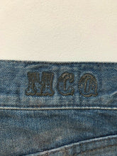 Load image into Gallery viewer, McQ  Silver Coated Blue Denim Jeans
