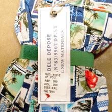 Load image into Gallery viewer, Blue Printed Stamp Swim Shorts
