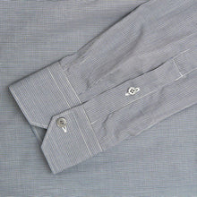 Load image into Gallery viewer, Blue &amp; Grey Cotton Grosgrain Casual Shirt
