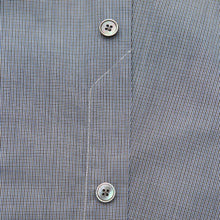 Load image into Gallery viewer, Blue &amp; Grey Cotton Grosgrain Casual Shirt
