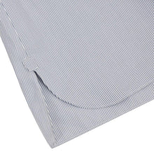 Load image into Gallery viewer, Grey White &amp; Purple Trim Pinstripe Cotton Shirt
