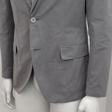 Load image into Gallery viewer, Grey Cotton Two Button Slim Fit Blazer Jacket

