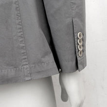 Load image into Gallery viewer, Grey Cotton Two Button Slim Fit Blazer Jacket
