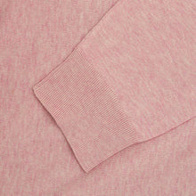 Load image into Gallery viewer, Pink Long Sleeve Melange Cotton Polo Shirt Top
