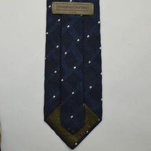 Load image into Gallery viewer, Navy Blue Spotted Silk Tie
