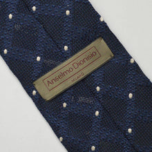 Load image into Gallery viewer, Navy Blue Spotted Silk Tie
