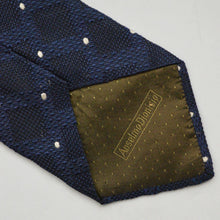 Load image into Gallery viewer, Navy Blue Spotted Silk Tie
