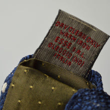 Load image into Gallery viewer, Navy Blue Spotted Silk Tie
