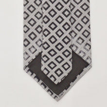 Load image into Gallery viewer, Grey Tie with Diamond Pattern
