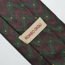 Load image into Gallery viewer, Bordeaux &amp; Green Silk Tie
