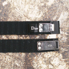 Load image into Gallery viewer, Thin Black Leather Scales Elastic Belt
