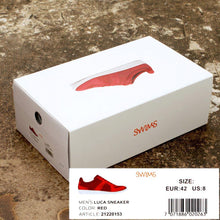 Load image into Gallery viewer, Red &amp; White Luca Mesh Low Trainers Sneakers
