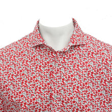 Load image into Gallery viewer, Red &amp; White Floral Cotton Casual Shirt
