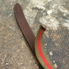 Load image into Gallery viewer, Green and Red Canvas Belt
