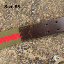 Load image into Gallery viewer, Green and Red Canvas Belt
