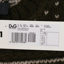 Load image into Gallery viewer, D&amp;G Green Pattern Knitted Jumper
