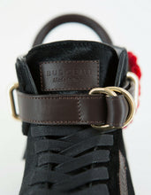 Load image into Gallery viewer, Triple Crown Black 100mm High Top Trainers
