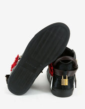 Load image into Gallery viewer, Triple Crown Black 100mm High Top Trainers
