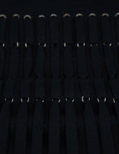 Load image into Gallery viewer, Navy Blue Wool Flannel Fringe T-Shirt
