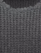 Load image into Gallery viewer, Grey Military Waffle Knit Wool Sweater
