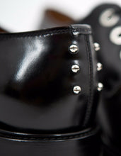 Load image into Gallery viewer, Black Studded Leather Derby Shoes
