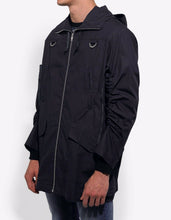 Load image into Gallery viewer, Navy Blue 'Pull' Drawstring Jacket

