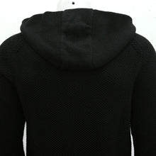 Load image into Gallery viewer, Black Hooded Wool Cardigan
